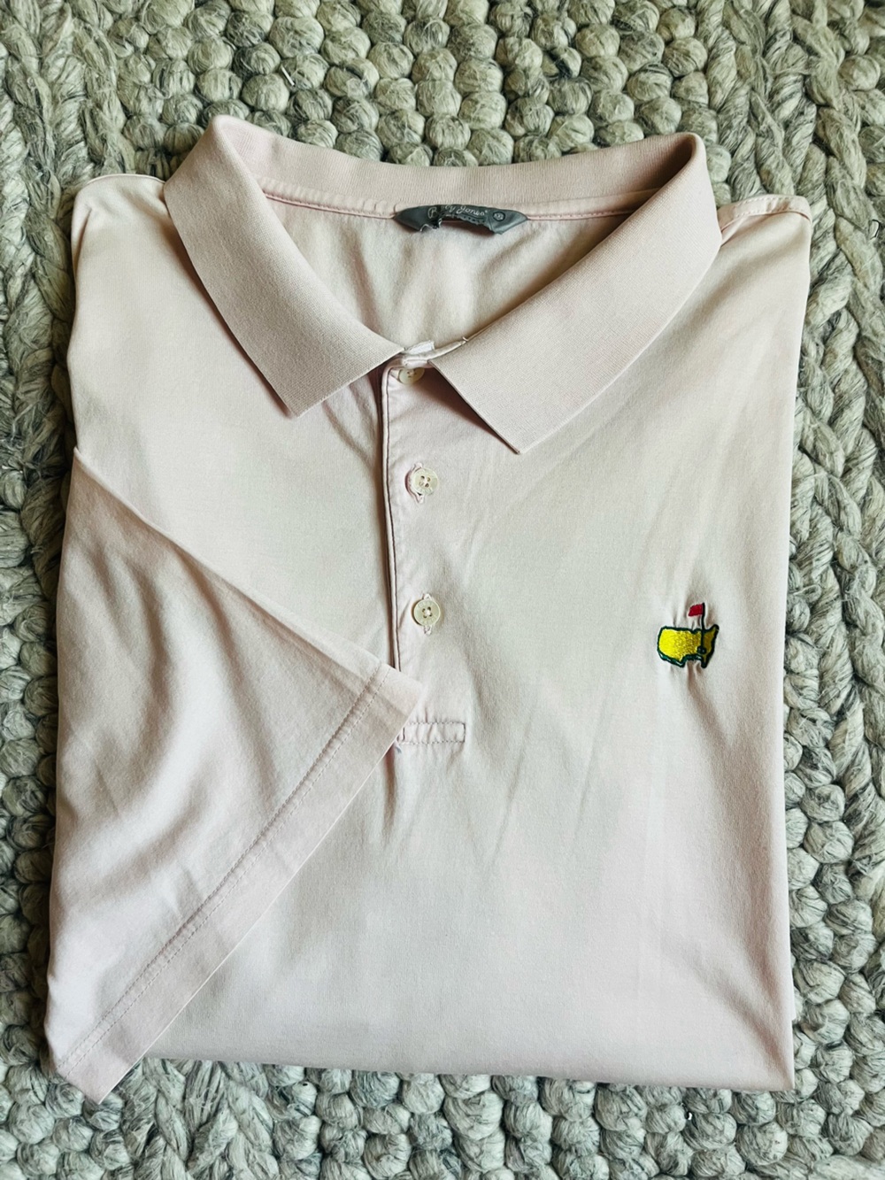 Augusta National logo pink golf polo by Bobby Jones